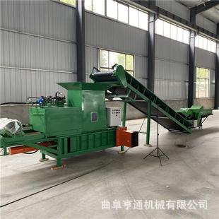 农场三缸青储机打包机鲜玉米秸打包自EMP动秆上牧草压块打包套料