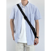 衬衫 HMN Studio日系cityboy条纹短袖 男夏天潮牌宽松廓形潮流衬衣