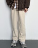 HMN 子男加绒运动卫裤 Studio加厚400g奥粒绒冬季 保暖直筒休闲裤