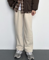 HMN Studio加厚400g奥粒绒冬季保暖直筒休闲裤子男加绒运动卫裤