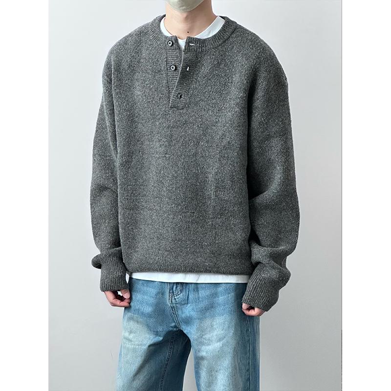 HMNStudio高级感亨利领毛衣