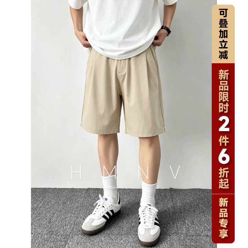 HMNV卡宾廓形西装短裤男装2026夏季新款宽松设计感休闲百搭五分裤