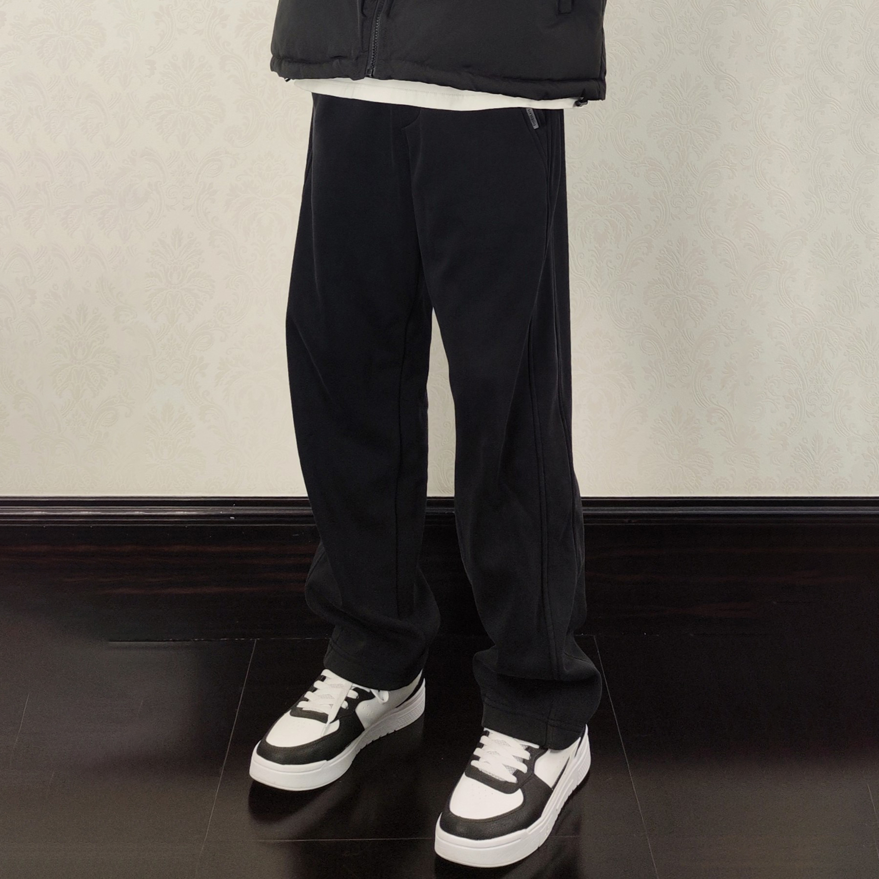 HMN Studio日系复古抽绳透气百搭垂感卫裤男士运动长裤宽松休闲裤