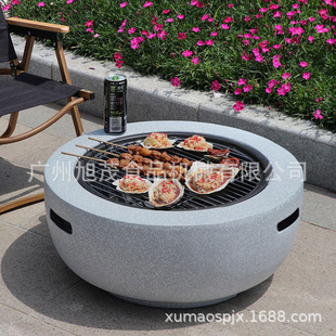 grill便攜式 家用庭院取暖燒烤架 pits火盆爐燒烤爐戶外BBQ fire