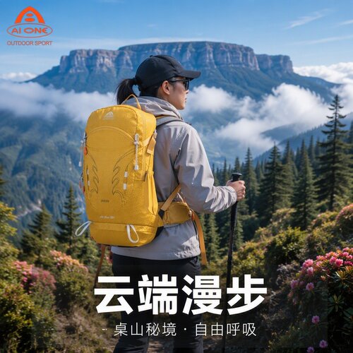 艾王户外登山包女轻便30升徒步旅行双肩包轻便耐磨旅行包