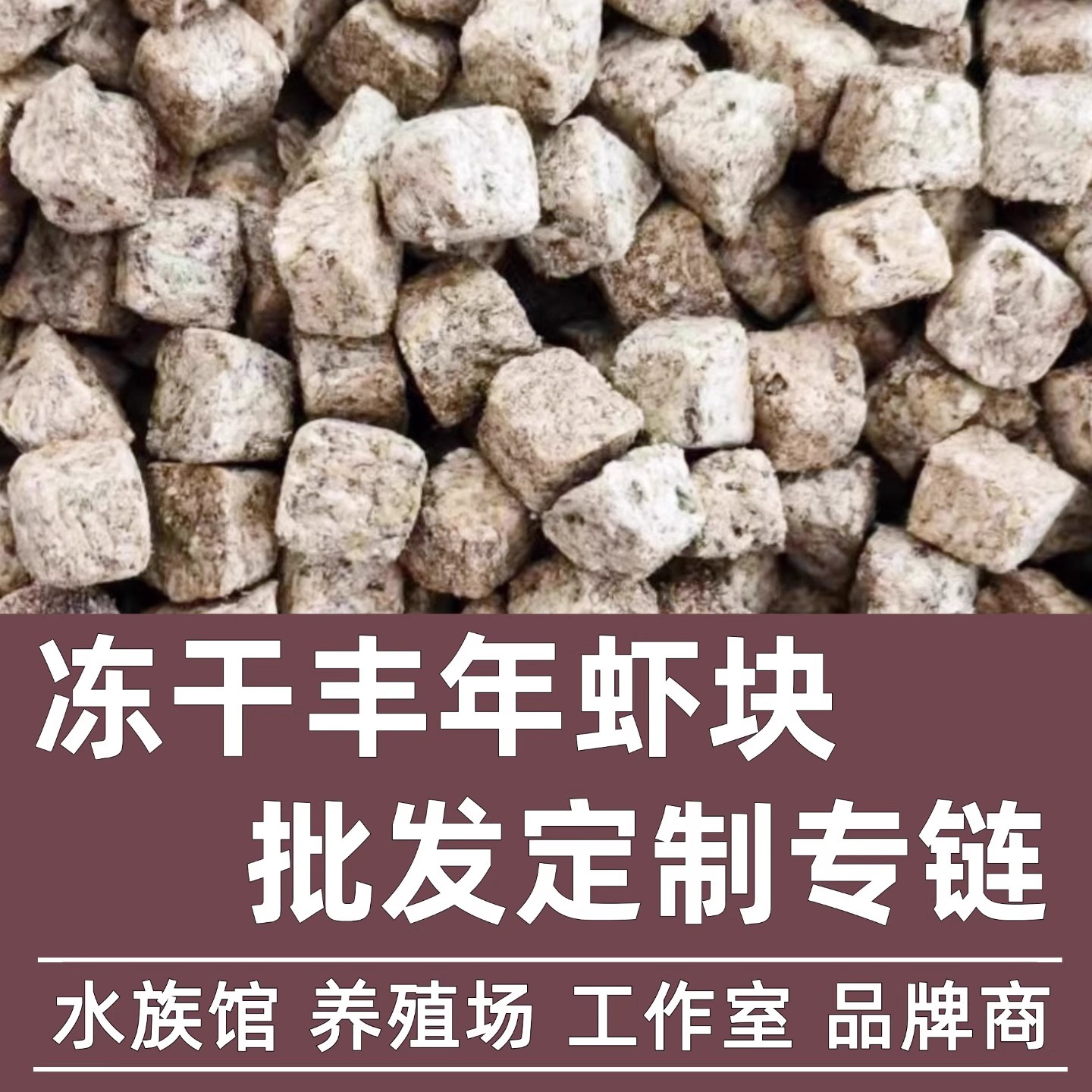 鱼食丰年虾块冻干成虫鱼粮七彩神仙小型鱼热带斗鱼孔雀鱼饲料通用