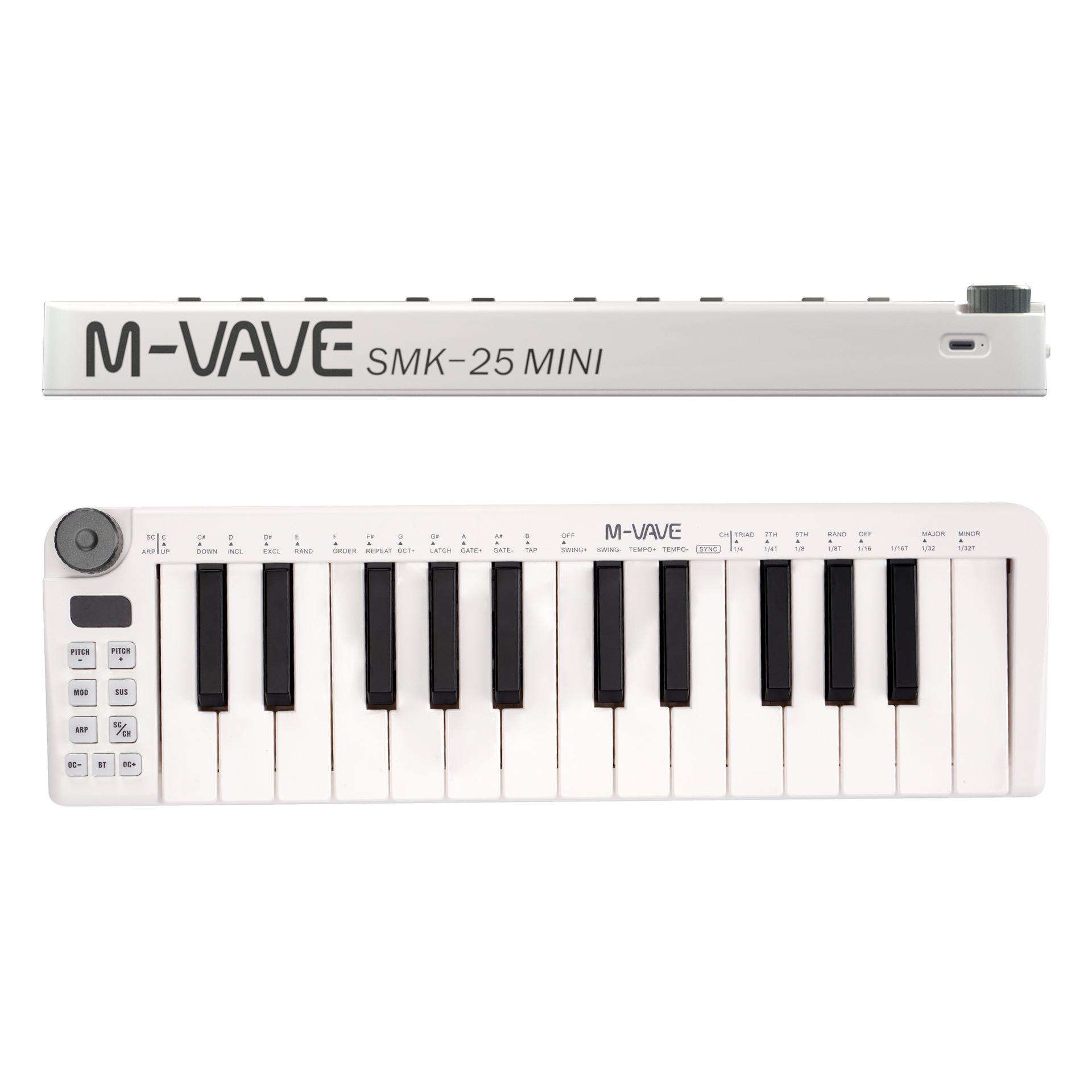midi键盘控制器25键便携智能键盘乐器无线迷你midikeyboard