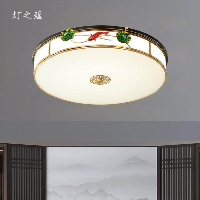灯之蕴新中式主卧室吸顶灯创意温馨中国风全铜圆形方形极简房间灯,清洗/食品/商业设备,风口/风叶/风机配件,淘宝优惠券,粉丝福利购,淘宝优惠卷
