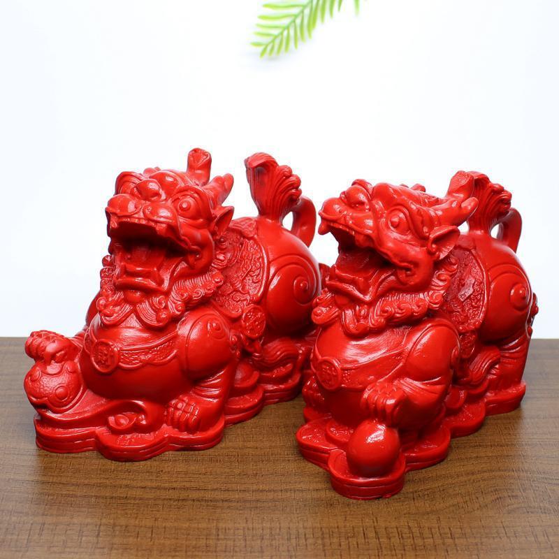 天然原矿朱砂招财貔貅大号旺财摆件家居客厅工艺品办公室风水摆设