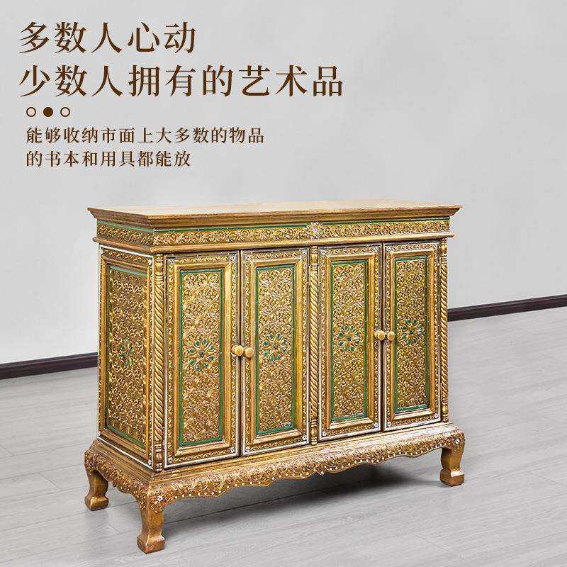 东南亚风格家具隔断玄关柜泰国餐边柜泰式储物柜子实木门厅柜中式