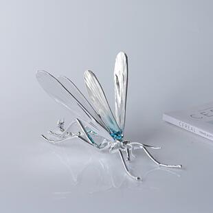 现代简约创意仿真昆虫装饰摆件样板房书房动物雕塑软装家居工艺品