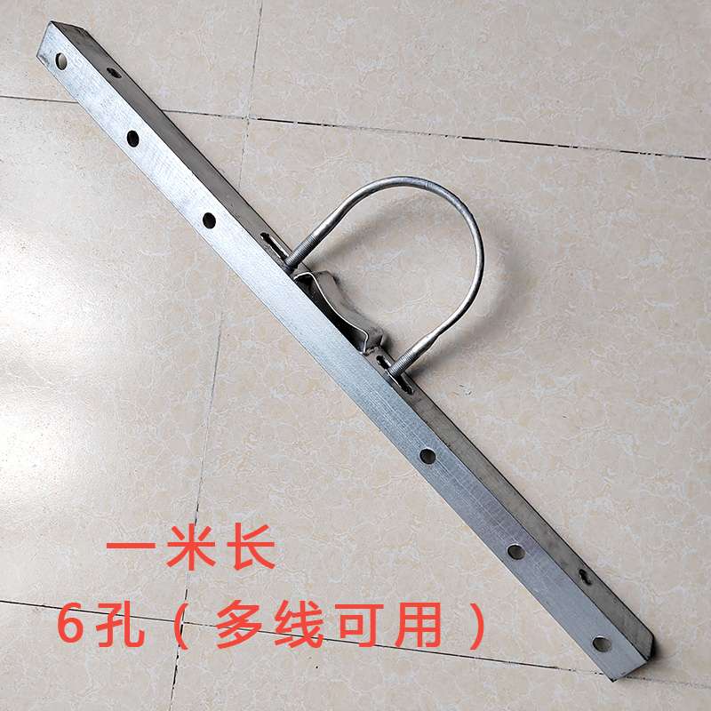 电杆横担160抱箍引线器拉线穿管器热镀锌角铁1米长2线4线瓷瓶支架