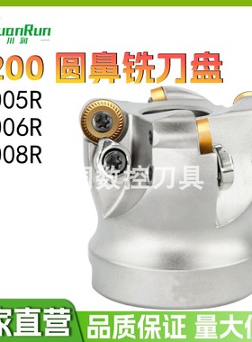 TR200圆鼻铣刀盘圆鼻立铣刀杆系列RCKT10T3刀片数控铣刀盘R200