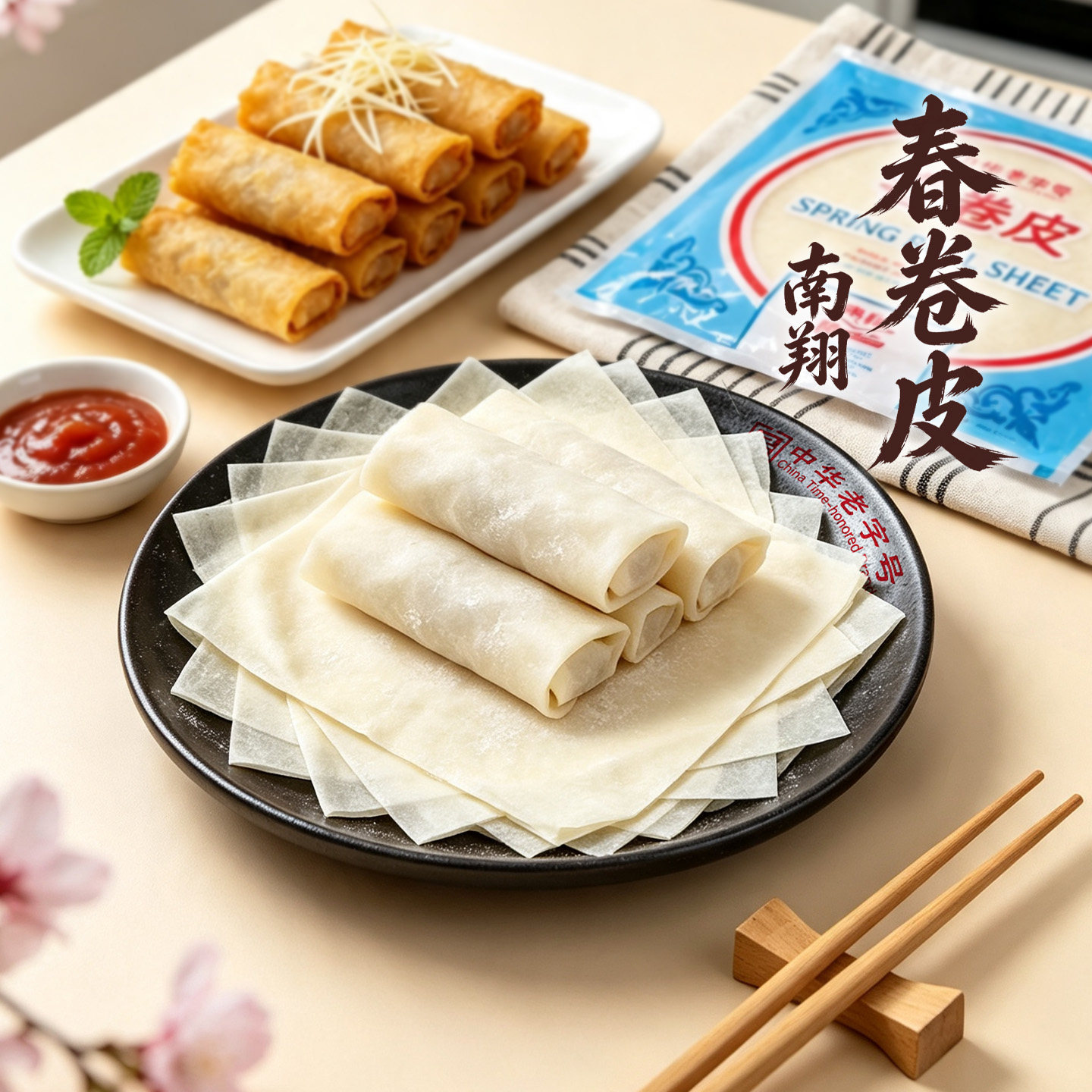 南翔春卷皮 正宗上海油炸点心 老式薄饼皮家用 早餐速食半成品