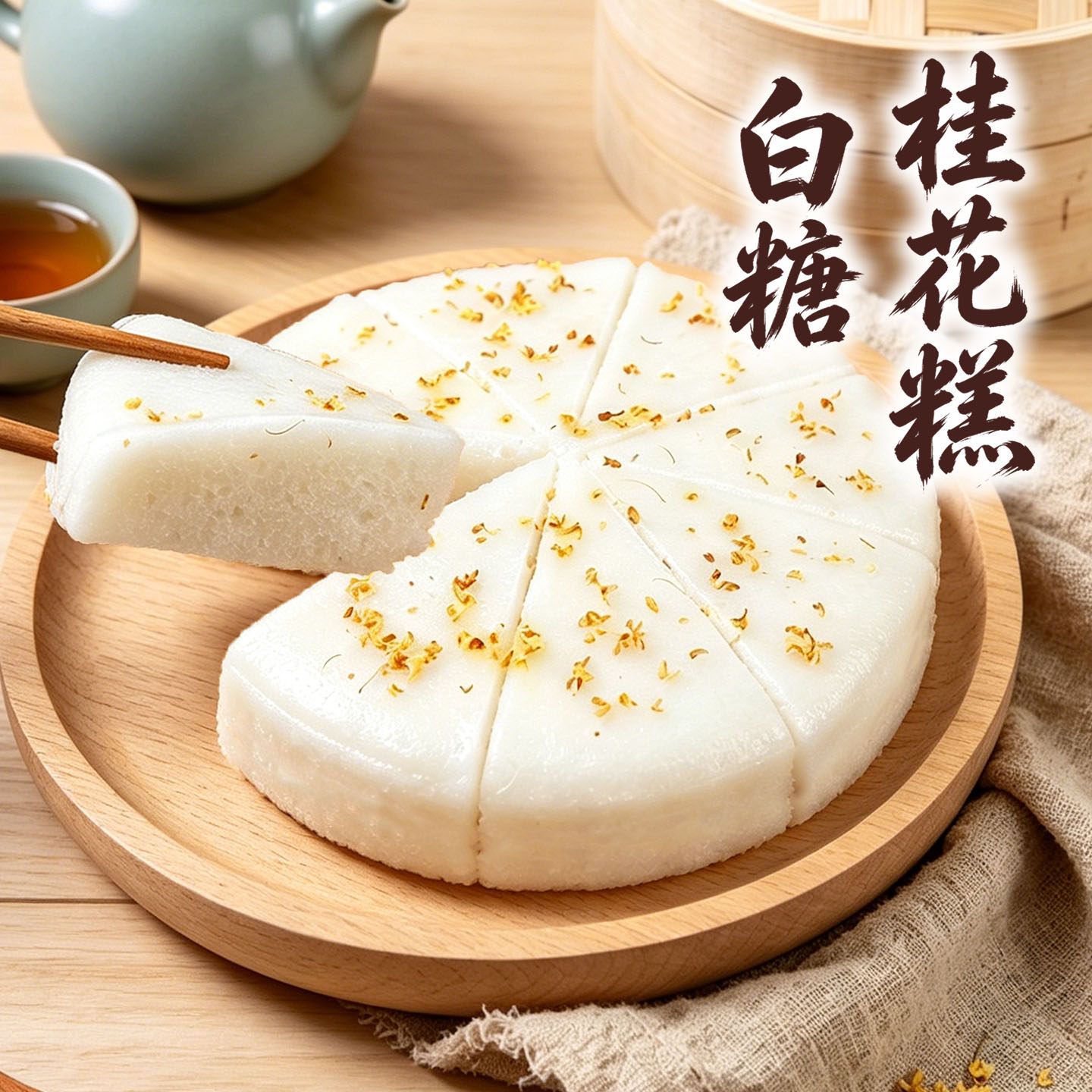 三泰房白糖桂花糕 酒酿米糕 手工发糕水塔糕 早餐半成品酒店点心