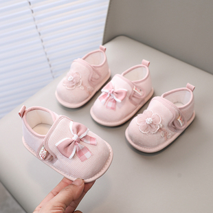 宝宝学步鞋春秋女宝宝布鞋软底婴幼儿1一2岁室内家居鞋防滑小童鞋