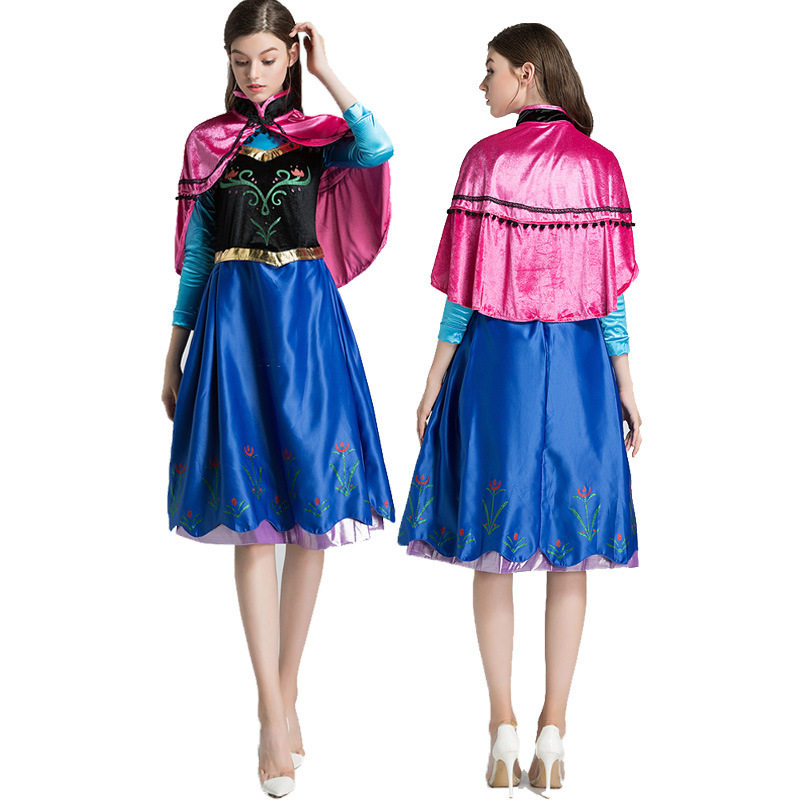 万圣节冰雪奇缘anna安娜艾莎公主成人连衣裙礼服动漫cos表演服