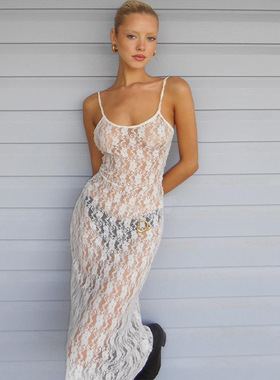 Bless sleeveless sling long dress   性感露背无袖吊带连衣长裙