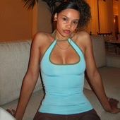 top Hollow 休闲镂空挂脖系带上衣 hanging strap out neck