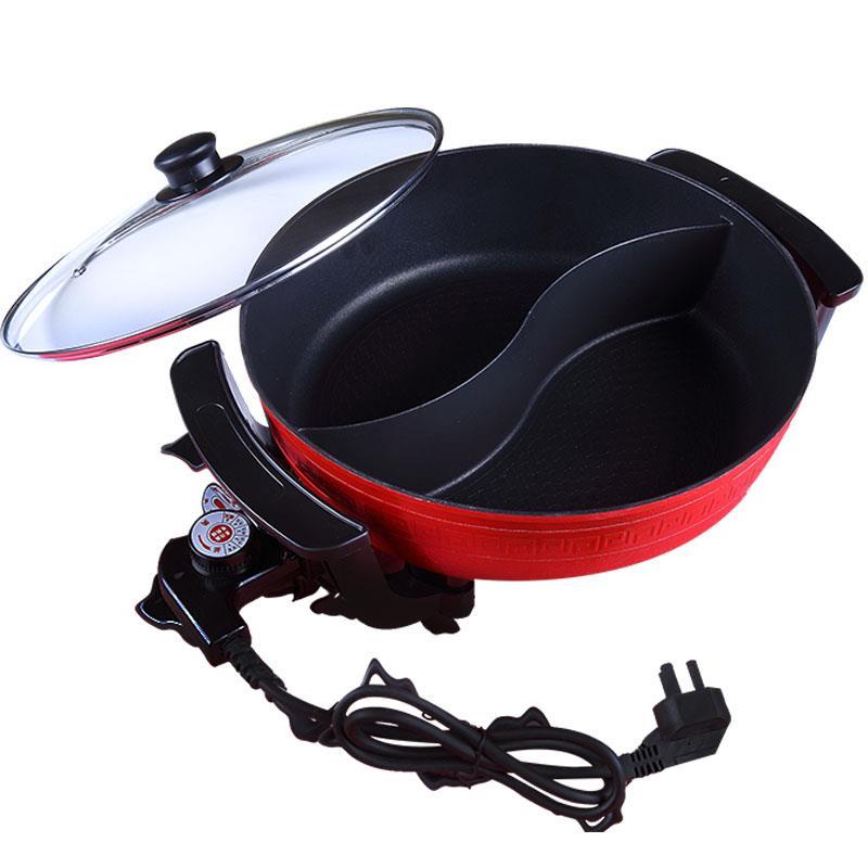 鸳鸯锅插电电火锅韩式多功能电热锅一体不粘锅家用锅大容量电煮锅