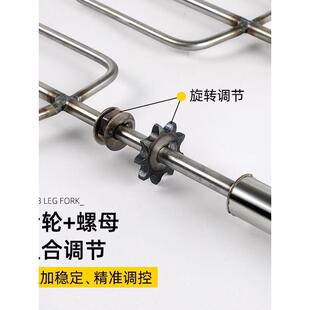 烤鸡架叉子不锈钢烤羊腿叉子烤肉羊排专用签木柄烤兔烤鸡烧烤支架