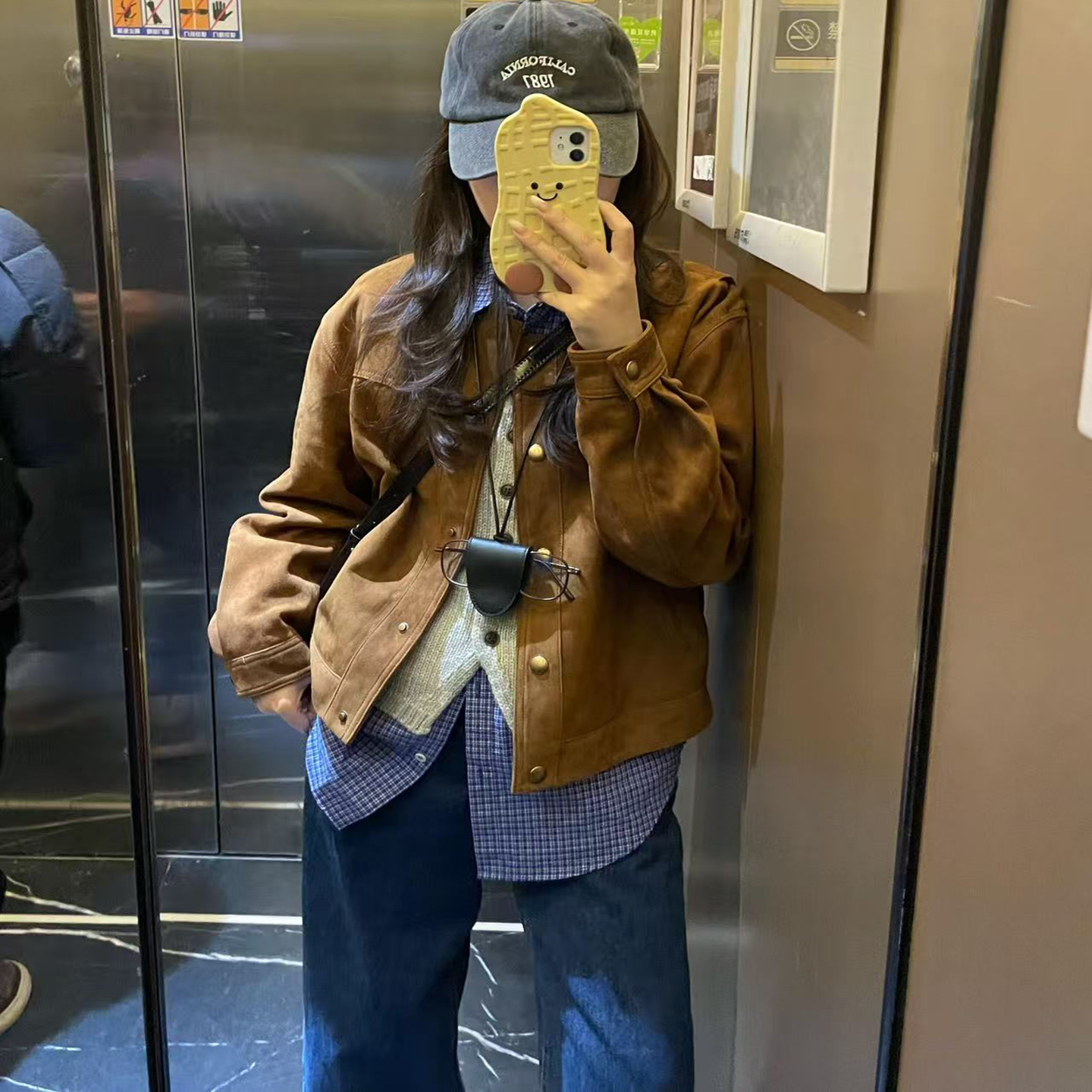美拉德麂皮绒短款外套女高级感潮