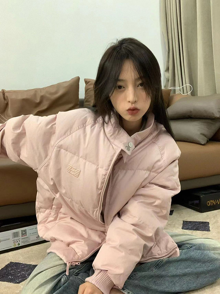 韩系甜美可爱棉服女2025年新款冬季小个子立领加厚保暖棉衣外套潮