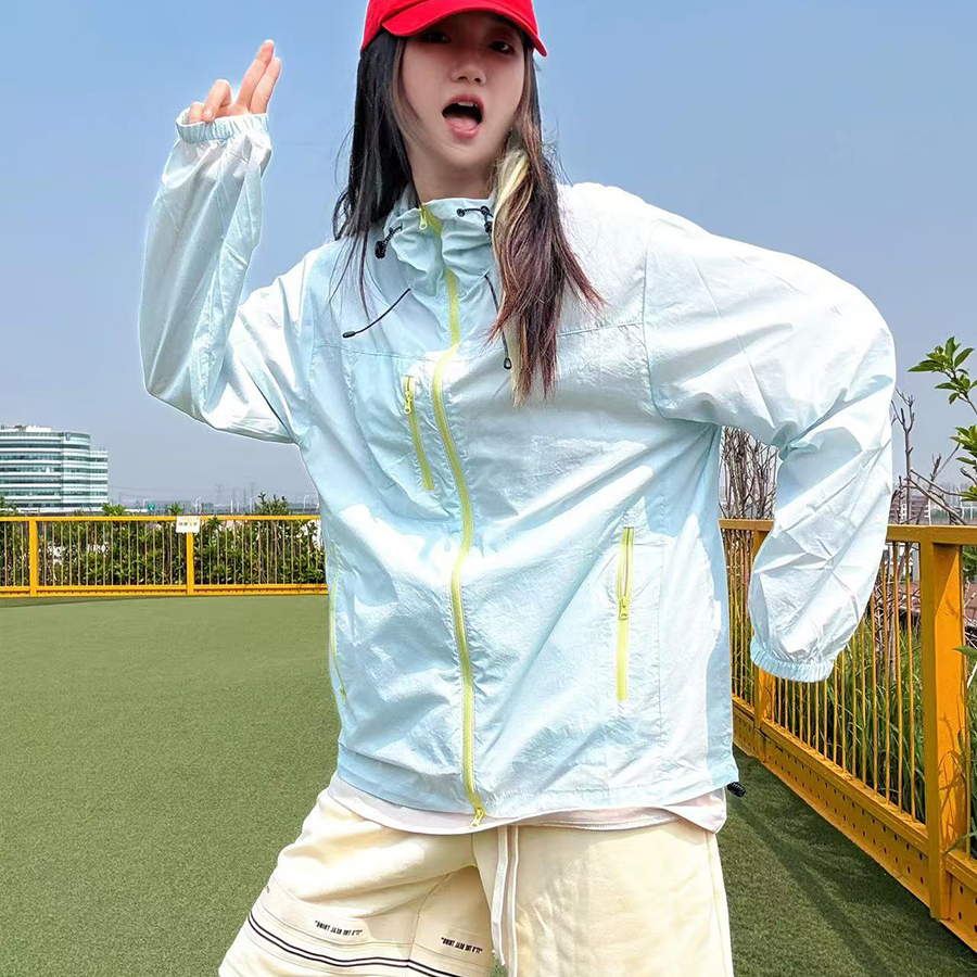 超好看冰川蓝防晒衣女防晒薄外套