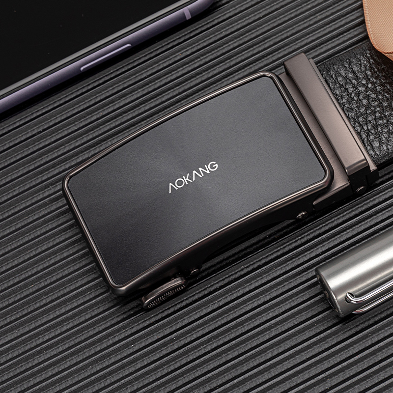 奥康皮带男士新款真皮自动扣腰带高档头层牛皮商务潮男式裤带