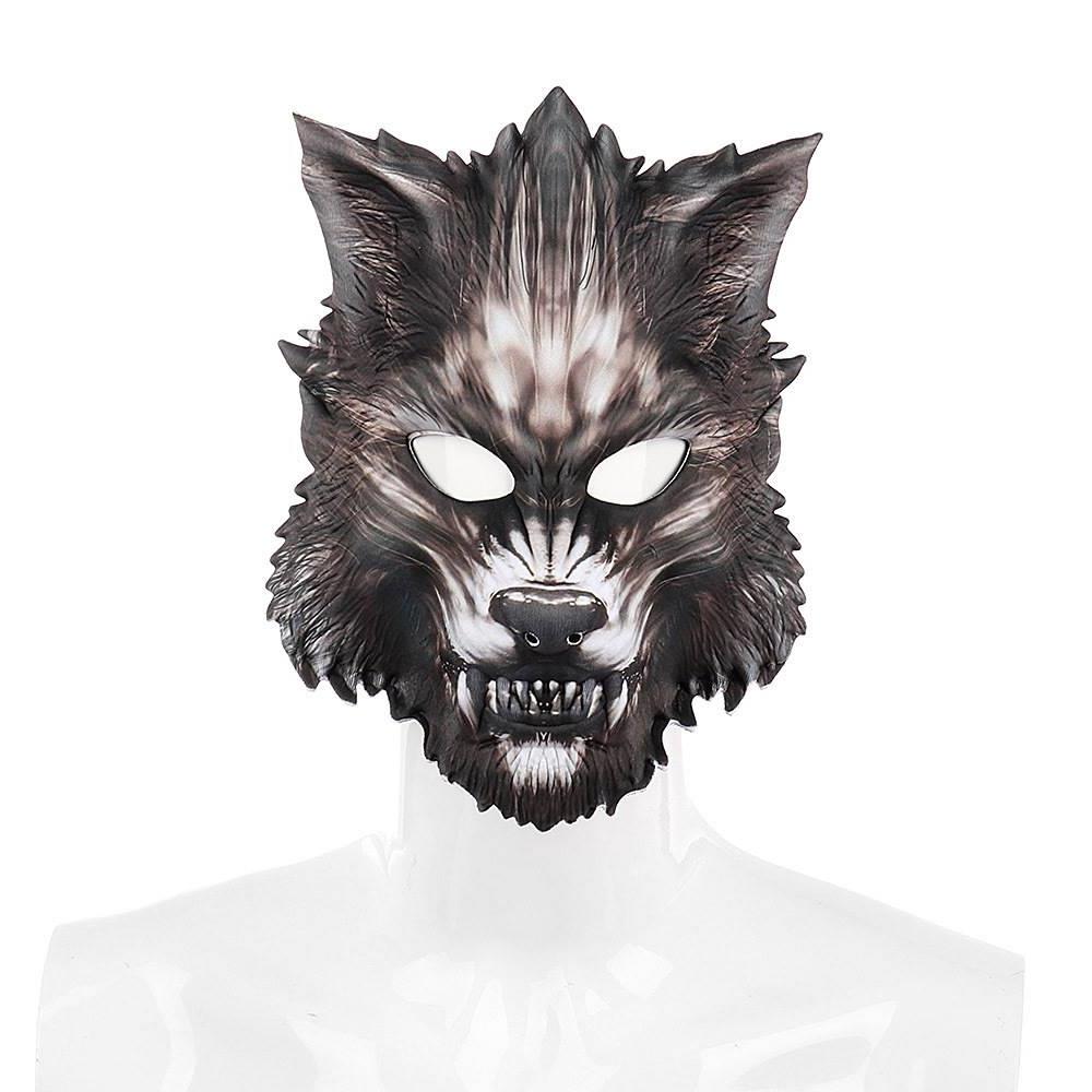 Halloween carnival party masquerade half face animal wolf ma