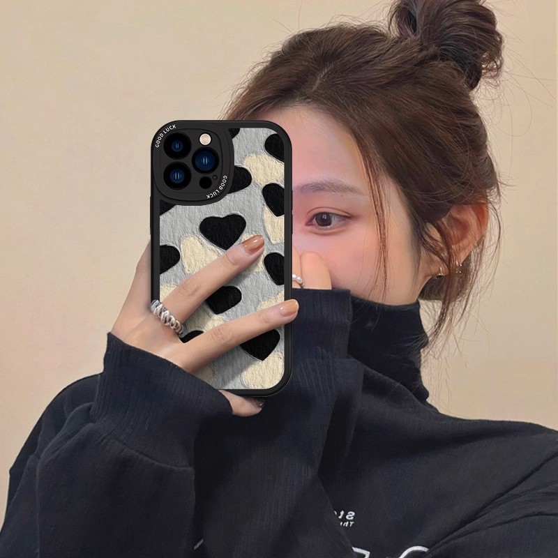 油画爱心适用小米17pro手机壳米15/14新款简约红米k90/k80日韩ins风note15秋冬女款turbo4pro全包防摔保护套