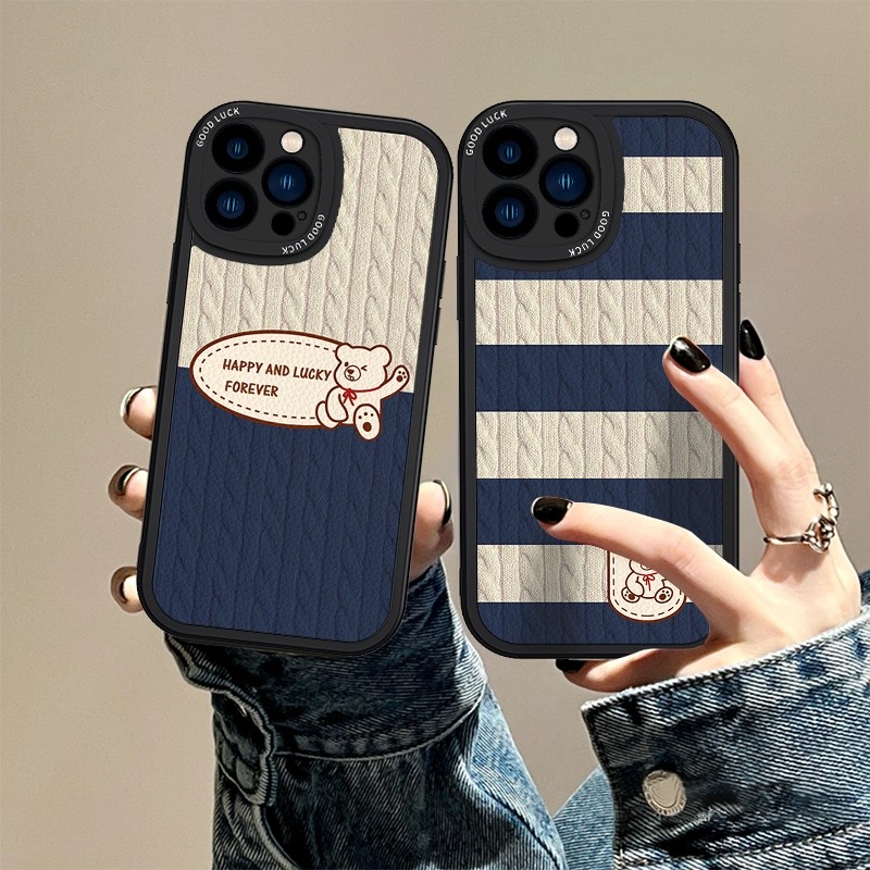 招手小熊手机壳opporeno14/13/12新款卡通findx9/x8s+个性简约a6pro秋冬情侣款k13硅胶全包a55/a97防摔保护套