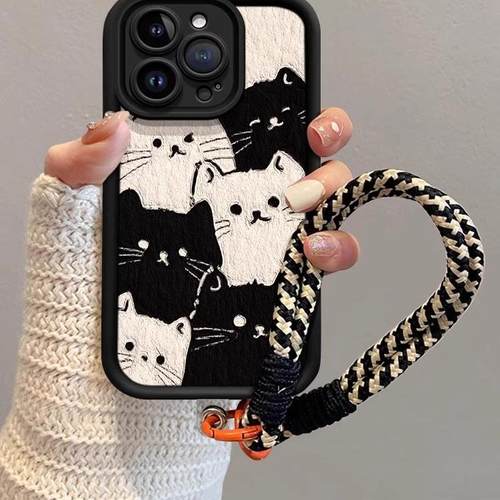 小羊皮猫咪opporeno14pro手机壳reno13/12/11/10新款全包a58x防摔a2/a3x个性findx8s/7卡通k12x女男a96保护套