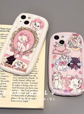 少女粉卡通猫咪适用小米17pro手机壳15/14/13气囊硅胶civi3卡通turbo3趣味红米note15/14新款女k90/k80保护套