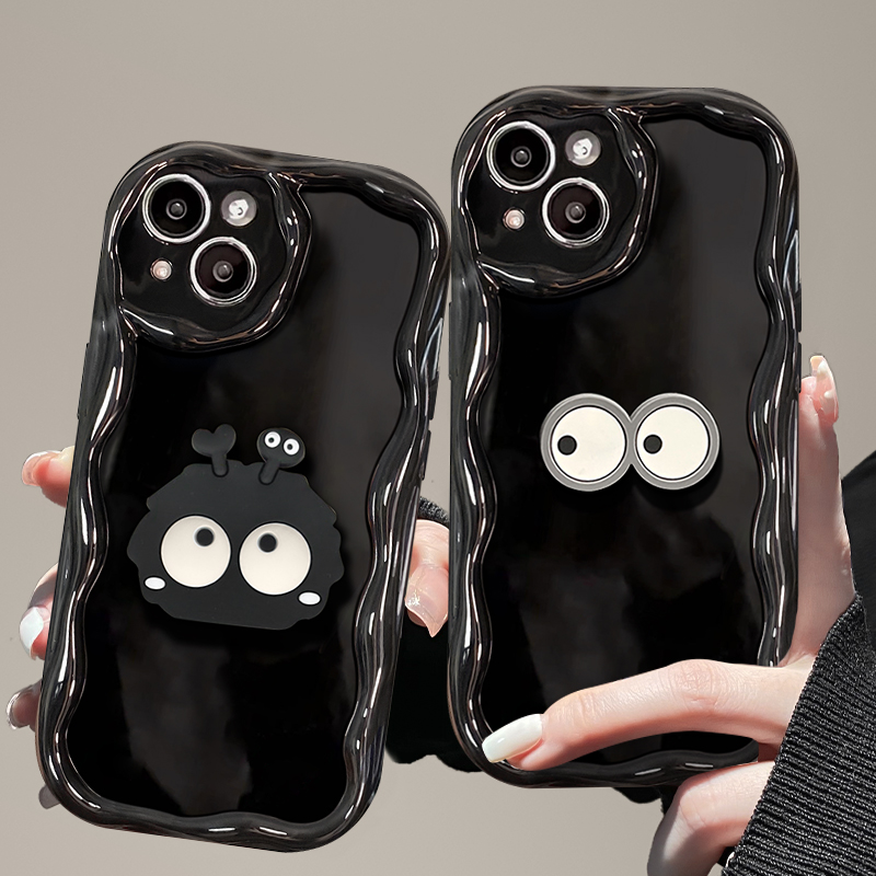 煤球眼睛vivox200pro手机壳x100/90/80/70/60立体趣味s30/s20新款情侣y300i硅胶iqoo13女全包neo10/9/8保护套