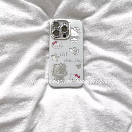 精孔羽纱镂空kt猫opporeno14pro手机壳新款可爱reno13/12/11/10女款findx8/7超薄a2/a3全包一加ACE防摔保护套