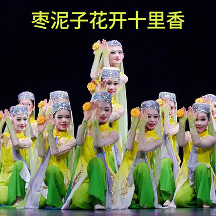 沙枣子花开十里香儿童回族民族舞蹈藏族古典舞少数民族舞蹈演出服