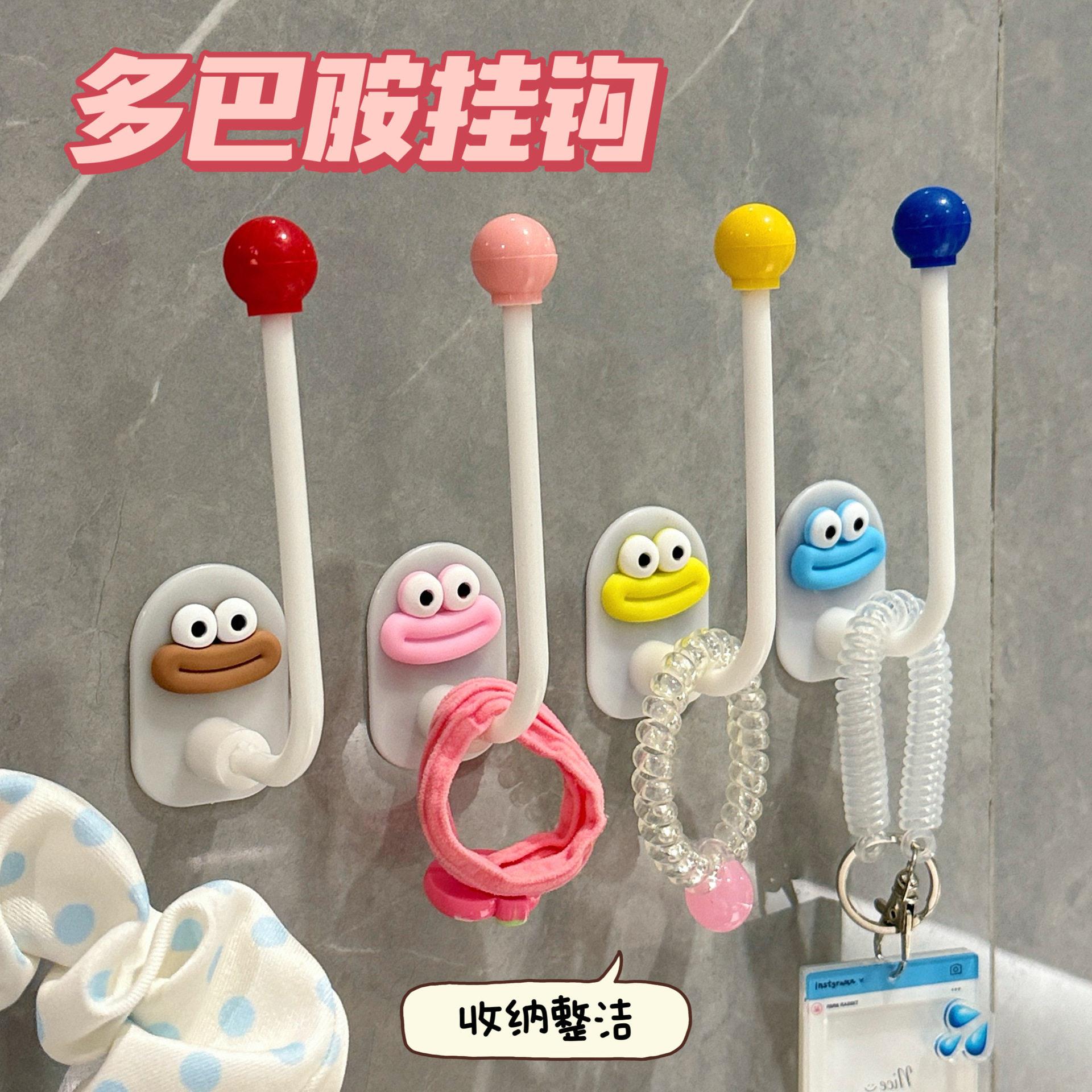 发绳发圈多巴胺粘钩卫生间收纳发夹皮筋头绳挂钩首饰品收纳架
