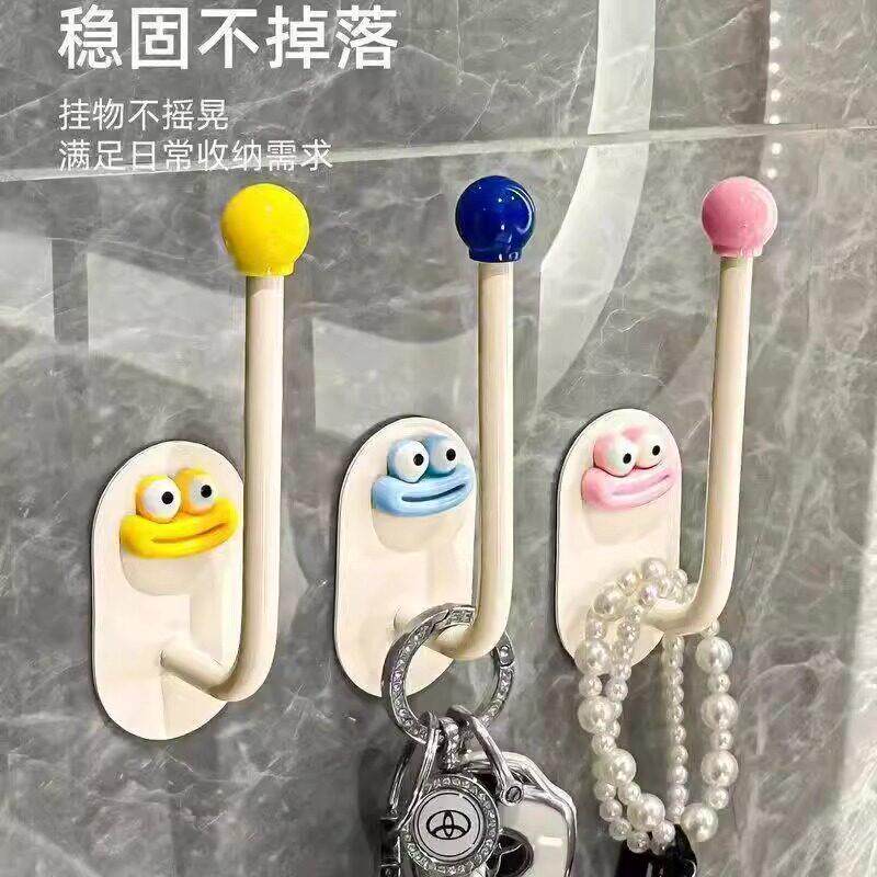 发圈发箍粘钩卫生间收纳架发夹皮筋头绳挂钩首饰品发绳收纳架塑料