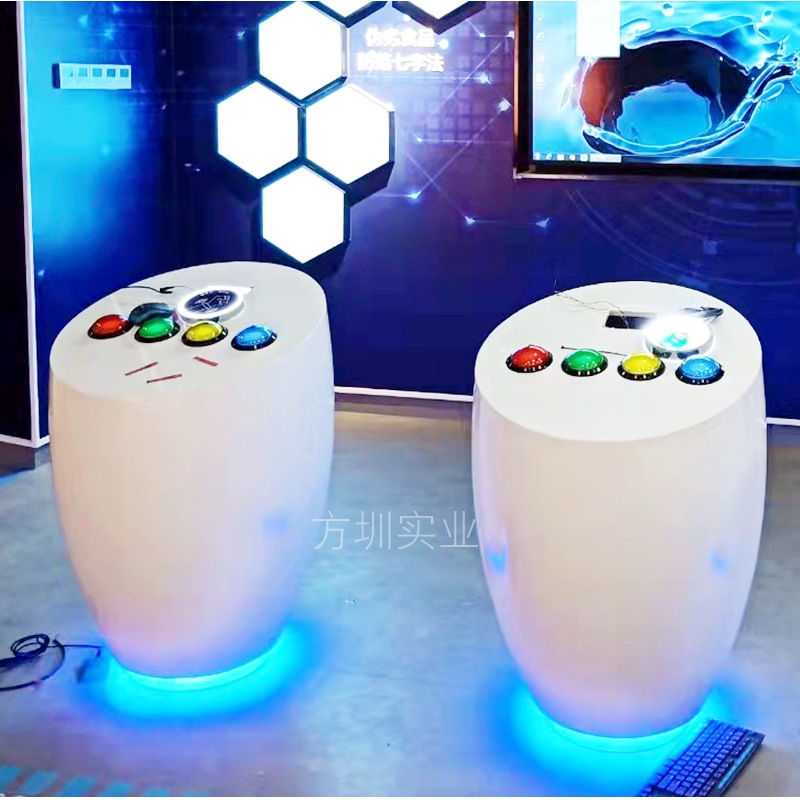 方圳活动会场玻璃钢多媒体展台娱乐游戏抢答台模具造型定制厂家
