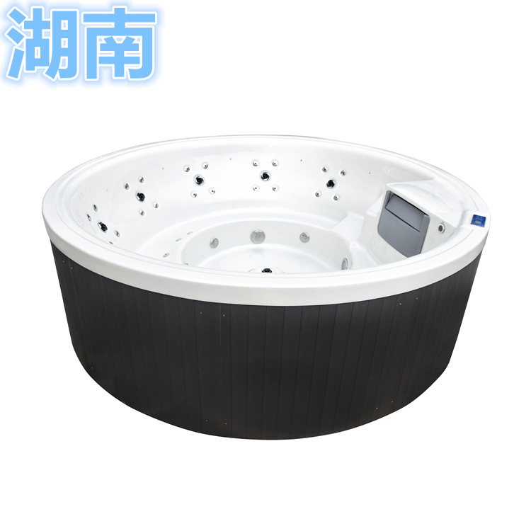 度假村私人游泳池 恒温水疗泳池安装 别墅酒店恒温浴缸 圆形