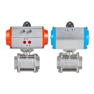 气动三片式 DN15 不锈钢气动球阀 球阀 16P Q611F