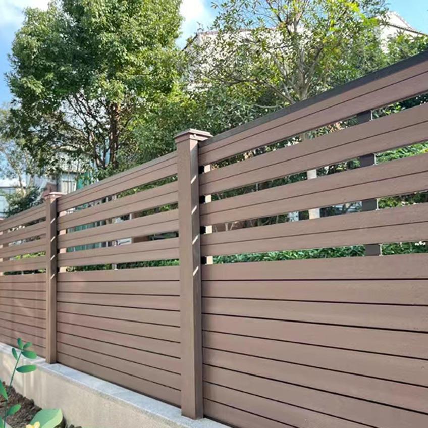 庭院塑木围墙围栏围挡木塑户外院墙隔断栅栏花园隔墙多种颜色