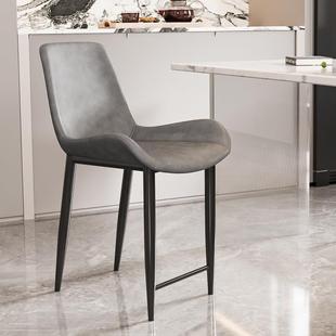 加高轻奢餐椅坐高50CM55CM60厘米岛台椅子靠背高脚凳家用餐厅椅子