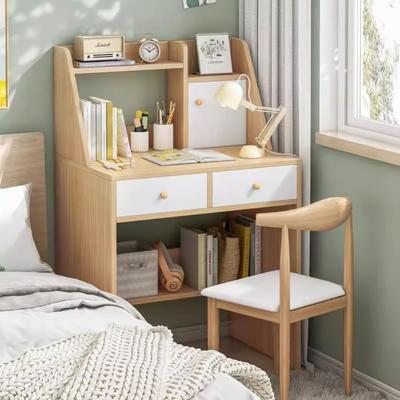 高中生书桌家用卧室床边学生桌子学习桌电脑桌书架一体小户型新品