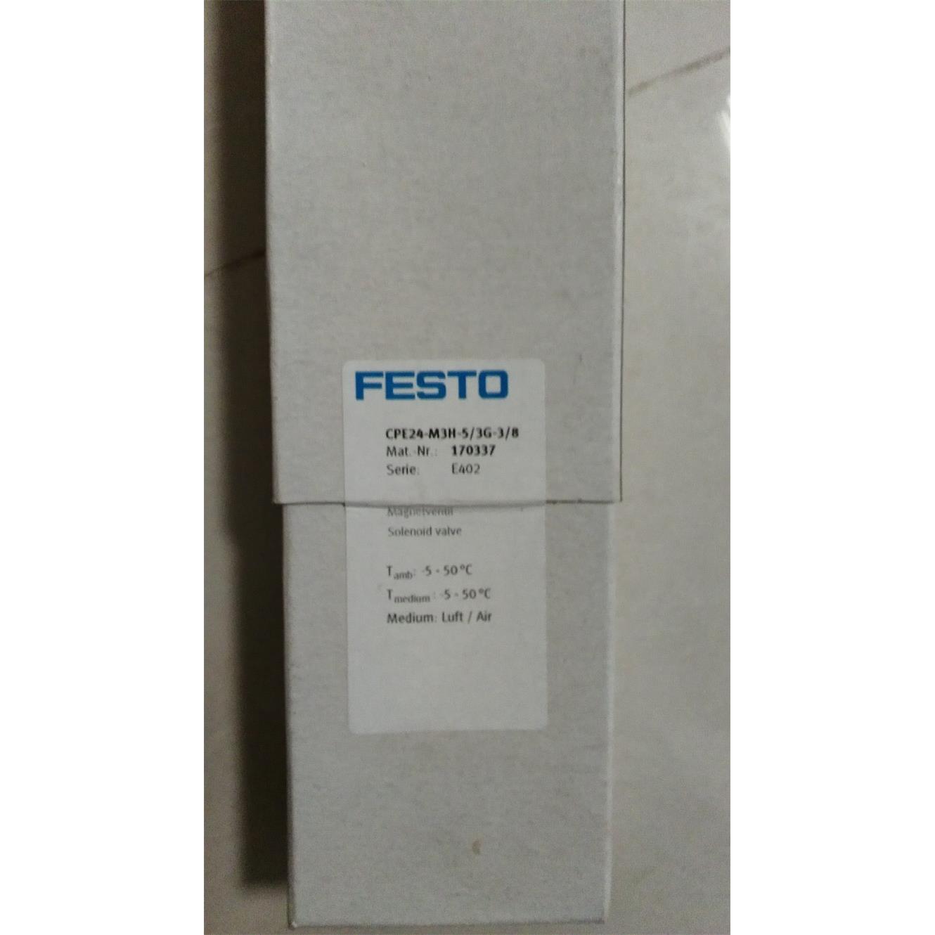 全新原装 FESTO费斯托 电磁阀 CPE24-M3H-5/3G-3/8(170337)