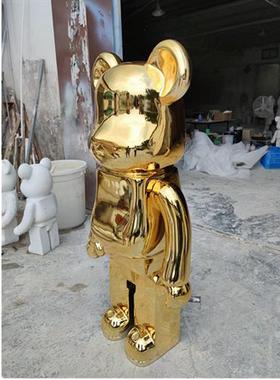 bearbrick网红暴力熊摆件酒店样板房卡通公仔玻璃钢落地饰品雕塑