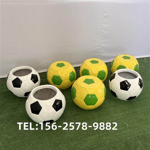 户外篮球足球花盆雕塑树脂花箱种植箱室内玻璃钢座椅定制卡通造型