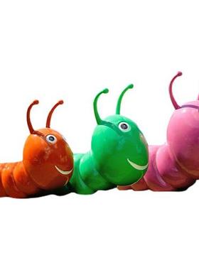 卡通户外玻璃钢毛毛虫幼儿园美陈装饰摆件售楼部公园景观小品雕塑