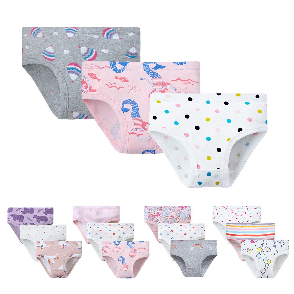 Children's underwear girls cotton briefs cartoon shorts baby 女士内衣/男士内衣/家居服 平角裤 原图主图